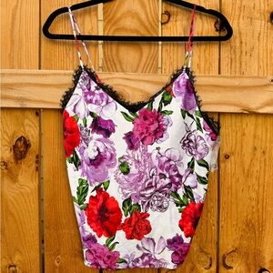 VICTORIA’S SECRET Sexy Floral Lace Trim/Backed Cami